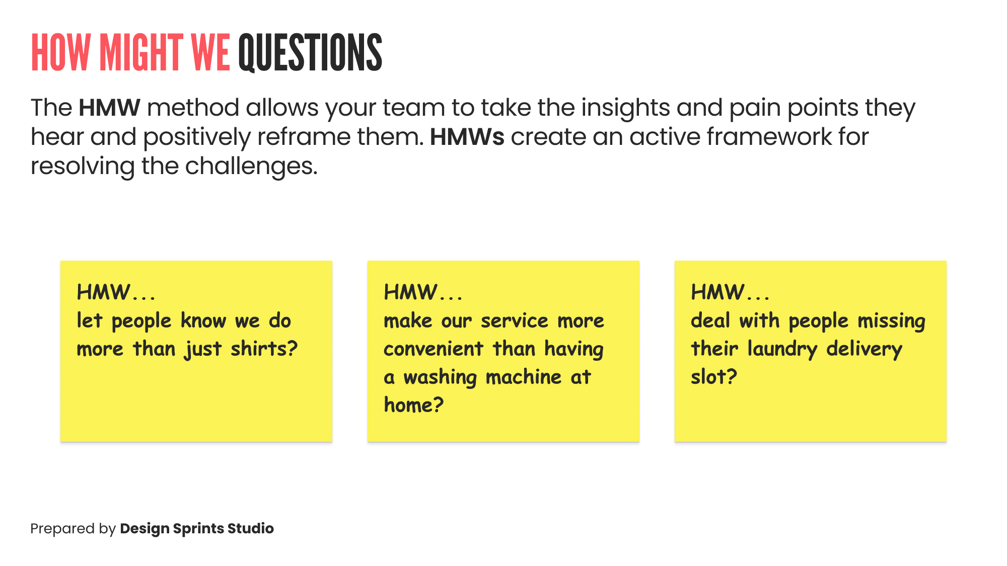 Design Sprint: How Might We Questions