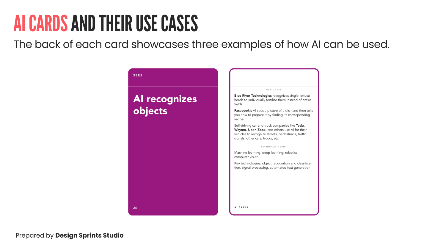 AI Method Cards and their use cases