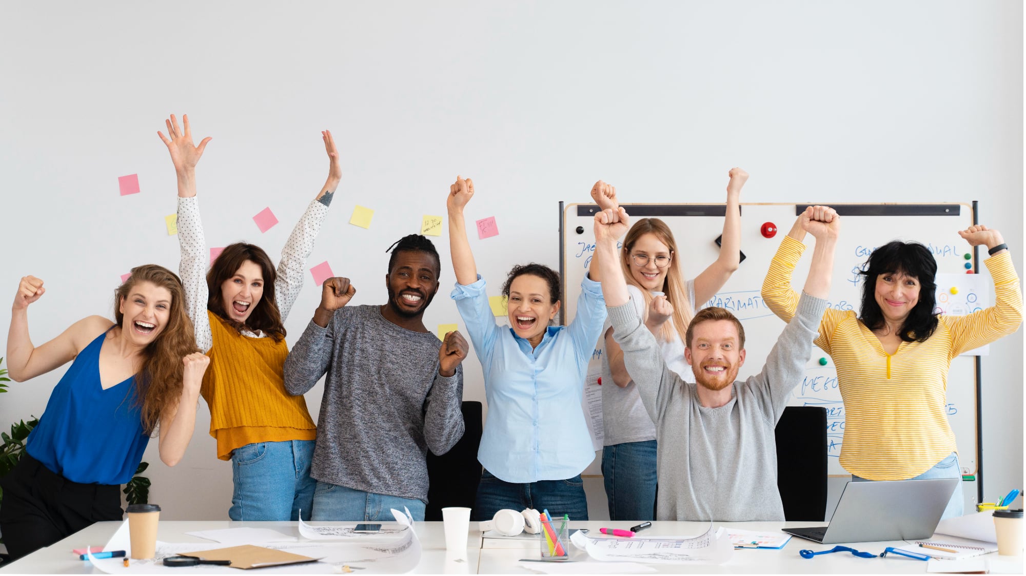 Team celebrating success